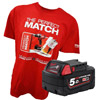 Milwaukee M18B5 5.0Ah Red Lithium-Ion Battery